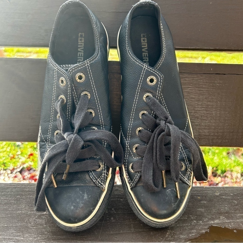 Converse Chuck Taylor All-Star EUROPEAN Leather Black sneakers‎